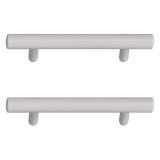 Apex Pair of Matt White 160mm T-Bar Handles Cut Out 1