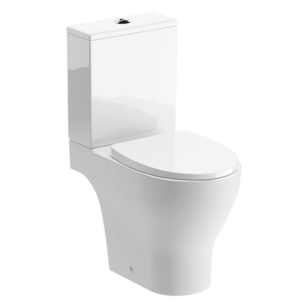 Apex Rimless Open Back Toilet, Cistern & Soft Close Seat