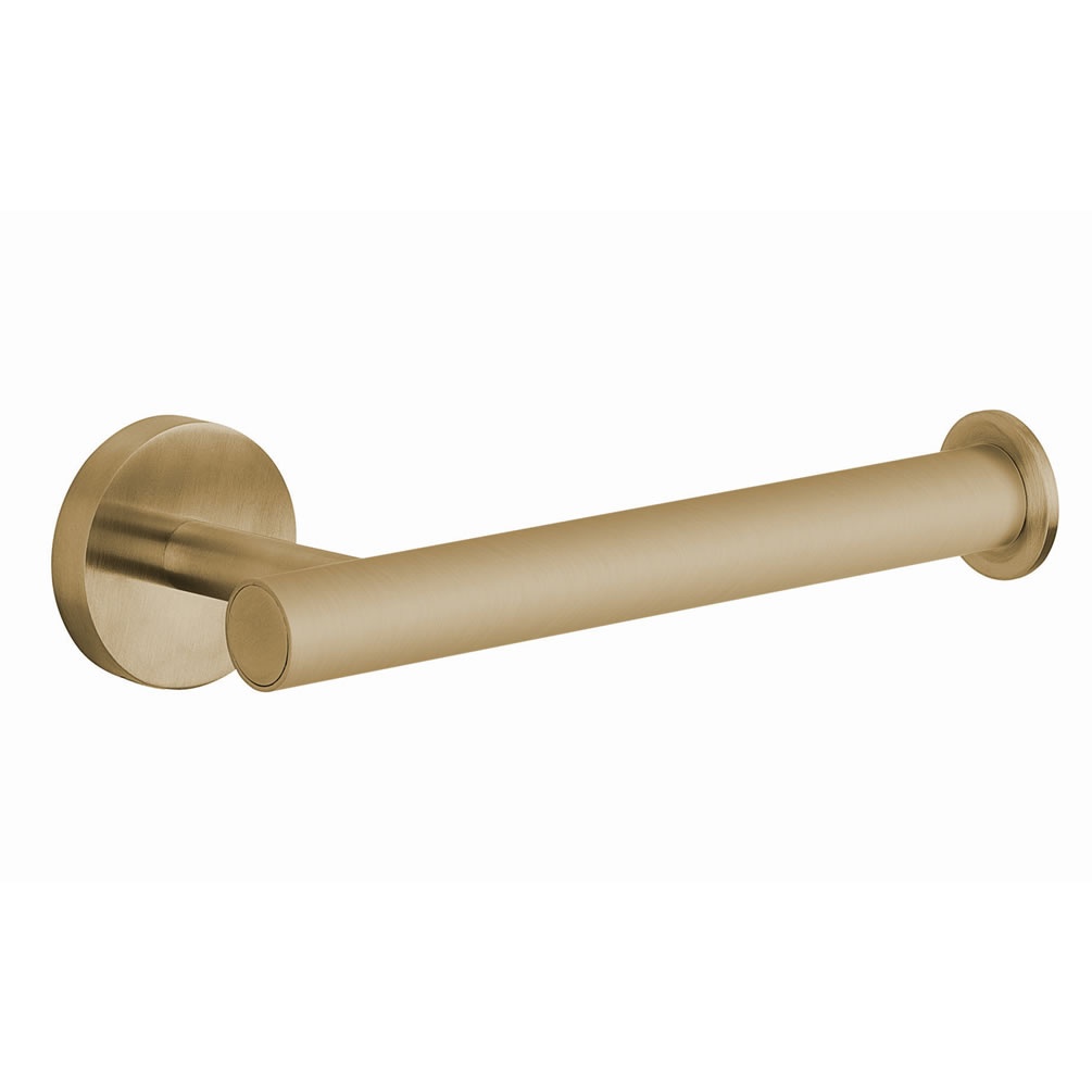 Cutout image of Crosswater 3ONE6 Brushed Brass Toilet Roll Holder