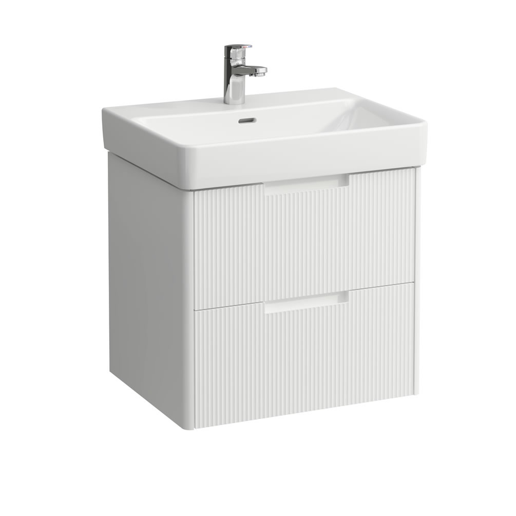 Laufen Juna Matt White 600mm Wall-Hung Vanity Unit & Basin