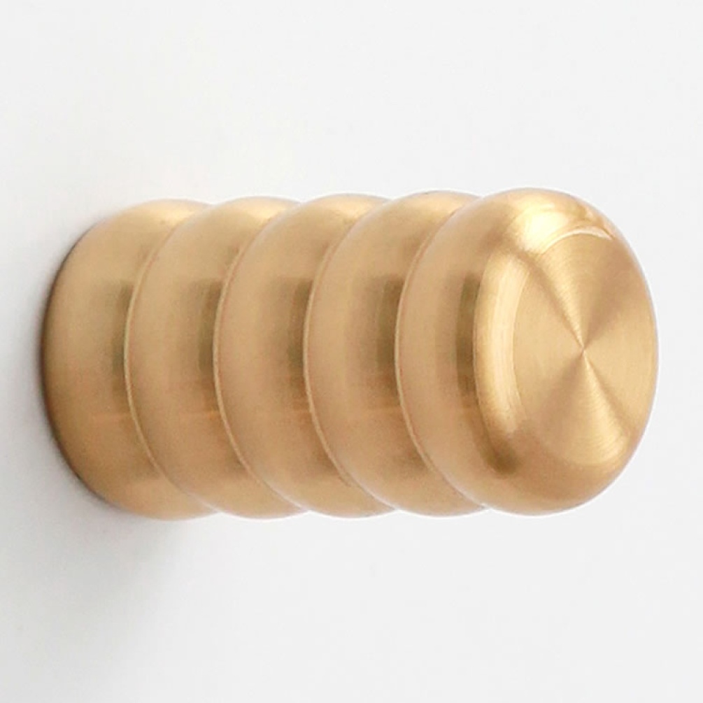 Cutout image of Origins Living Morgan Hook brushed brass.