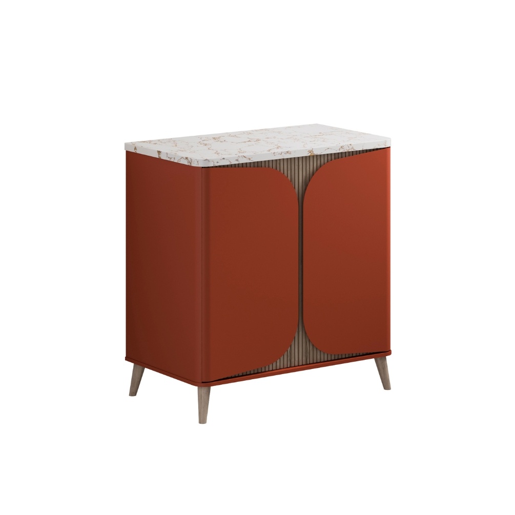 Product Cut out image of the Crosswater Tambour Soft Clay 800mm Floorstanding Unit with Worktop