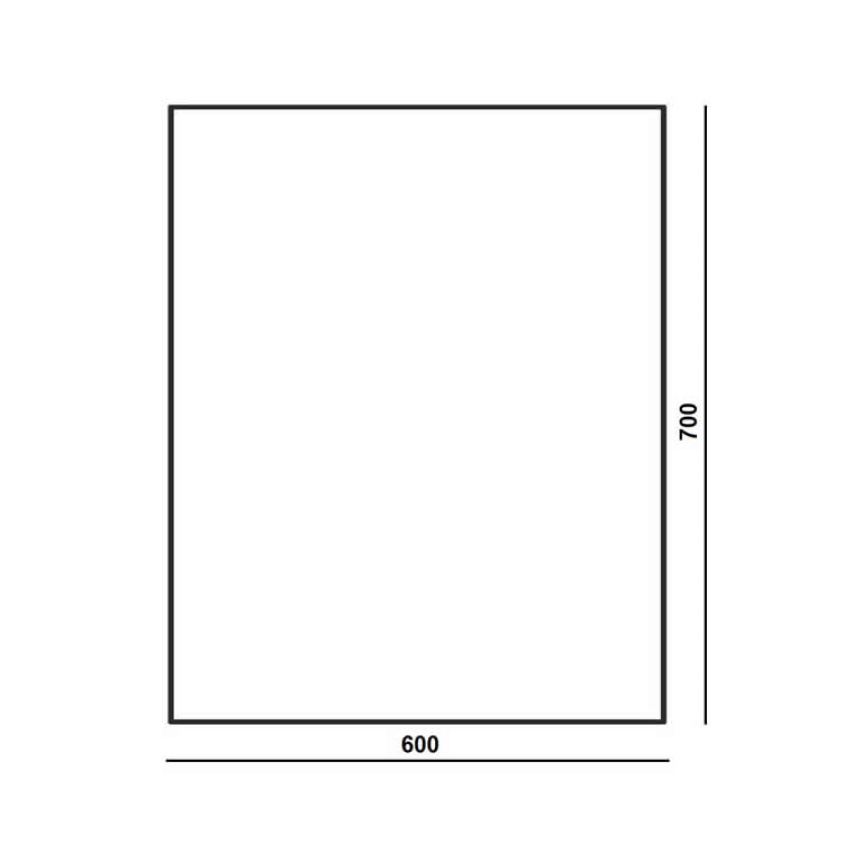 The White Space 600mm Rectangle Mirror | Sanctuary