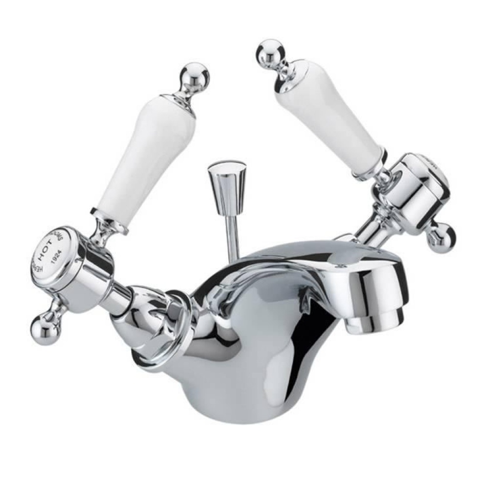 Heritage Glastonbury 1 Taphole Basin Mixer Chrome Finish Image