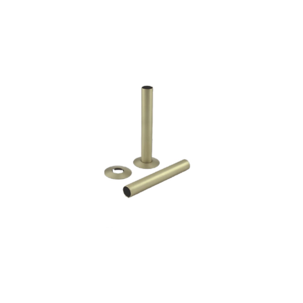 Cutout image of Redroom by Barwick Brushed Brass 18 x 130mm Radiator Pipe Shrouds