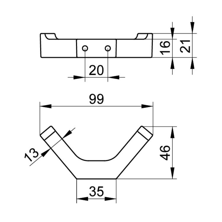 Keuco Edition 11 Double Towel Hook Sanctuary Bathrooms
