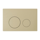 Imex Brushed Brass Round Button Mechanical Dual Flush Plate