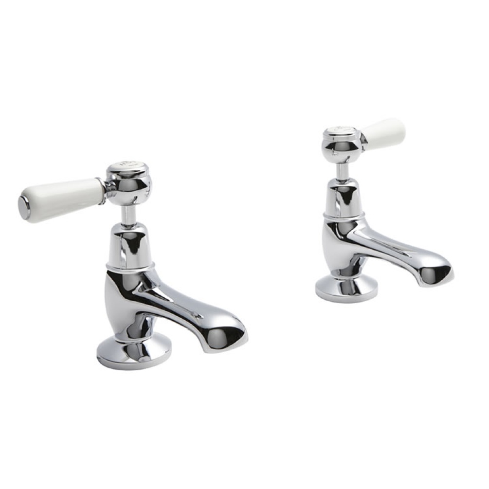BC Sanitan Lever Basin Pillar Taps Cut Out