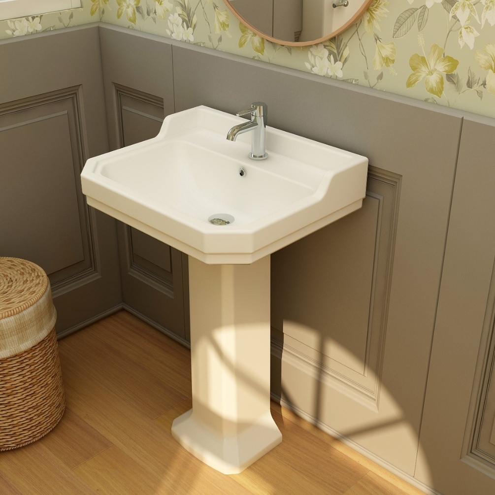 Imex Wyndham 580mm 1 Tap Hole Pedestal Basin Lifestyle
