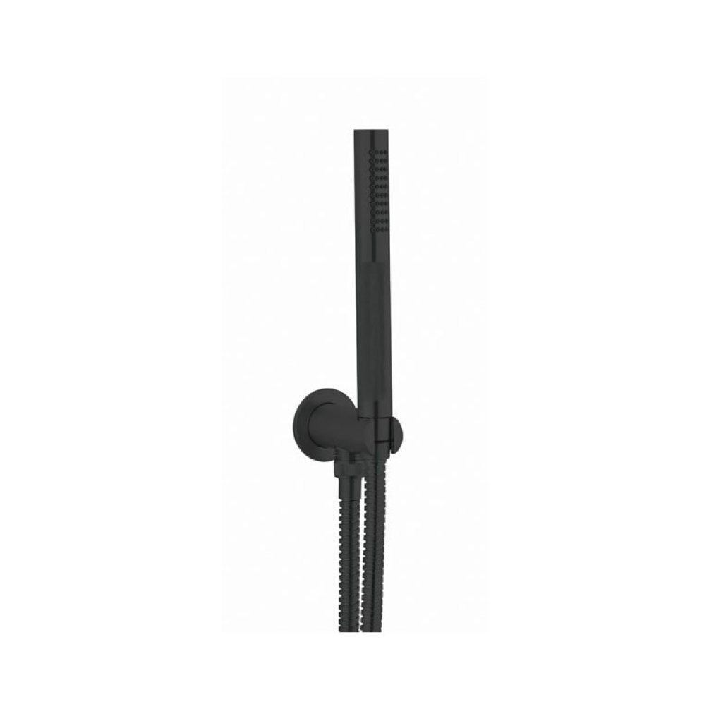 Cutout image of Crosswater UNION Matt Black Shower Handset & Hose Kit