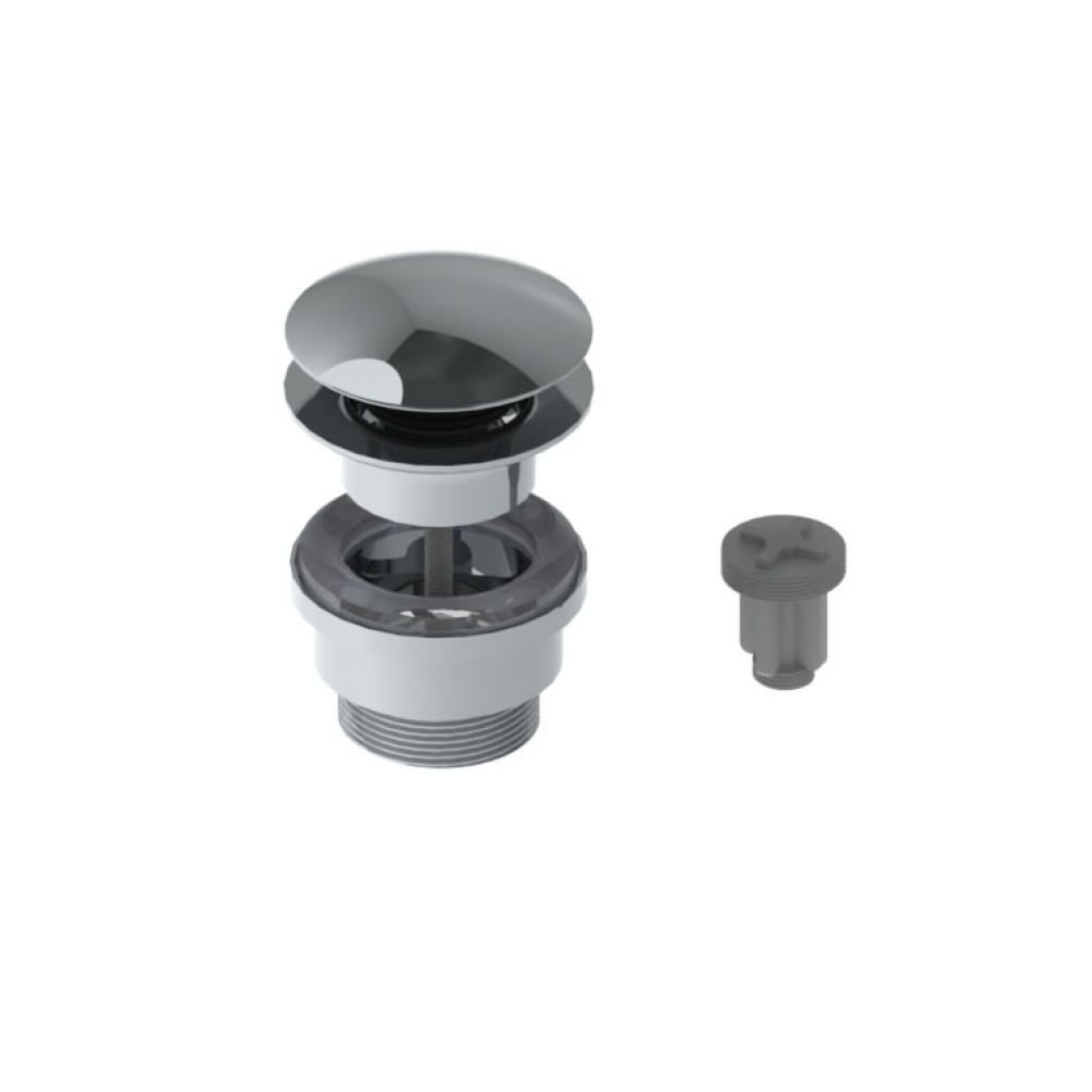 Product Cut out image of the Abacus Chrome Universal Click Basin Waste