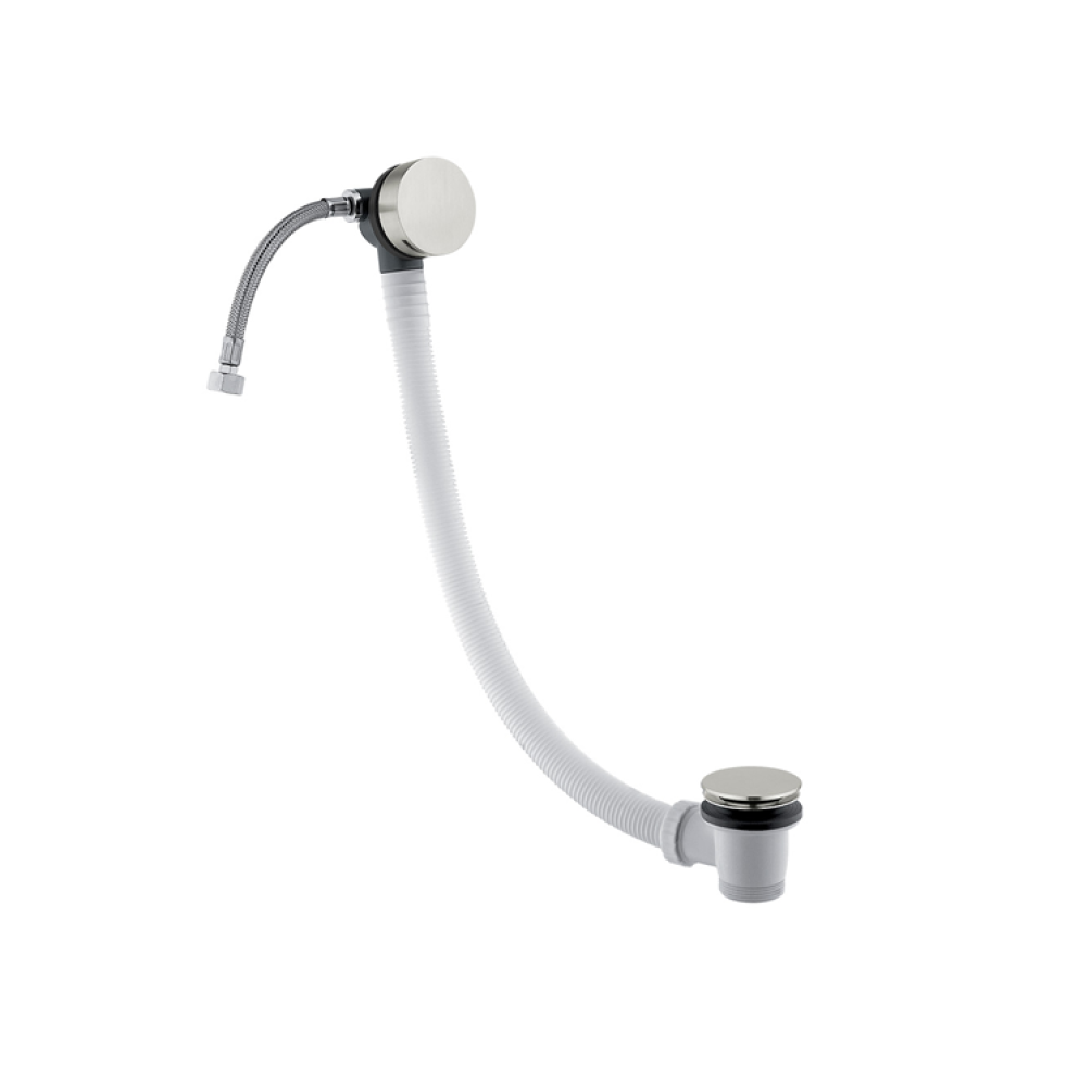 Photo of JTP Inox Brushed Stainless Steel Slim Click Clack Exofil Bath Waste Cutout