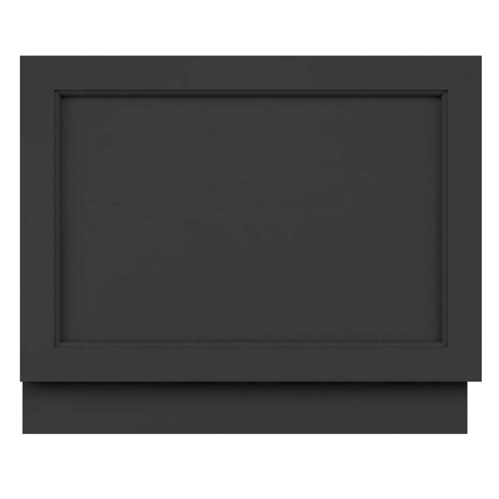 Product cut out image of Bayswater 700mm Matt Black End Bath Panel BAYF440