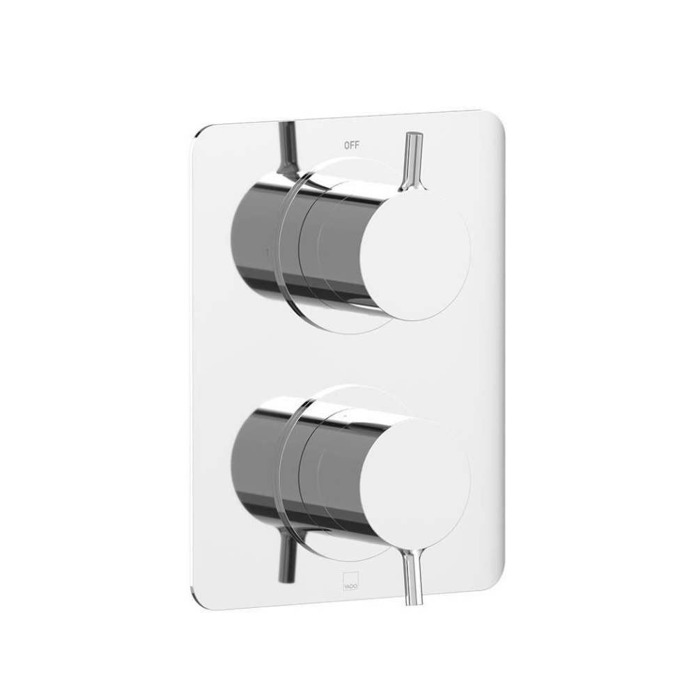 Vado Safari Lever Chrome Thermostatic Shower Valve - 1 Outlet 2 Handle