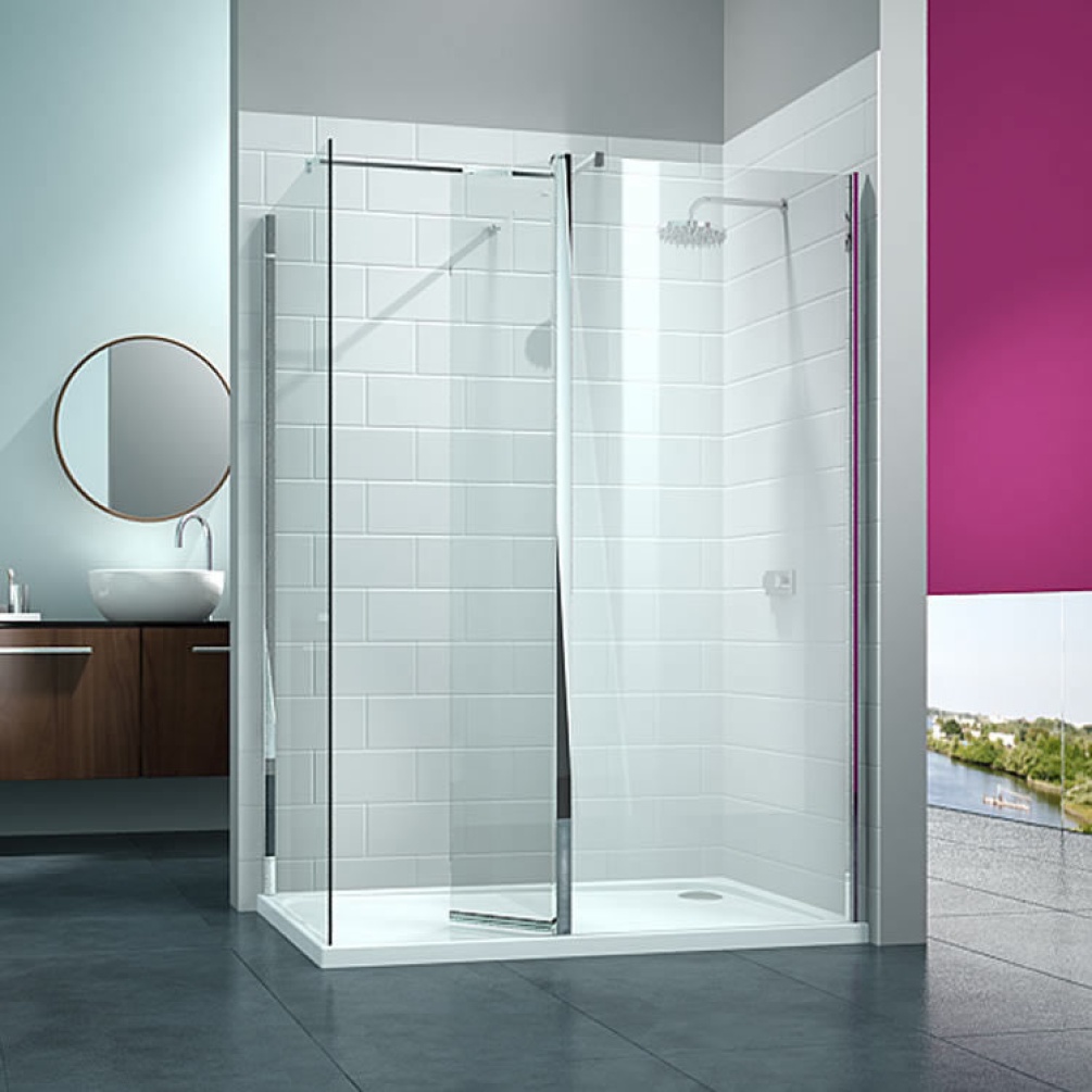 Merlyn 8 Series Walk In Shower With Swivel Panel