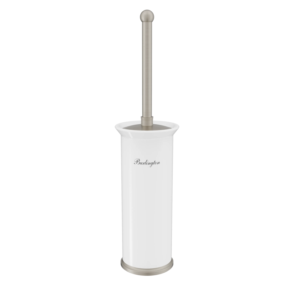 Burlington Brushed Nickel Freestanding Toilet Brush Holder