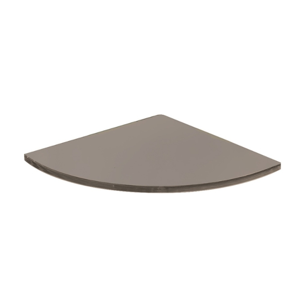 Product Cut out image of the Origins Living Pier Bronze Glass Corner Shelf
