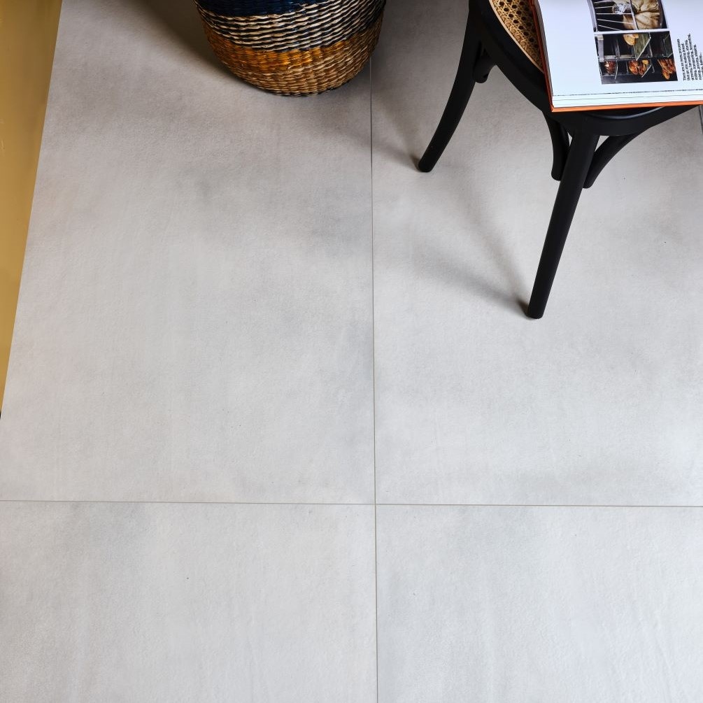 Lifestyle image of Ca Pietra porcelain Lin tiles