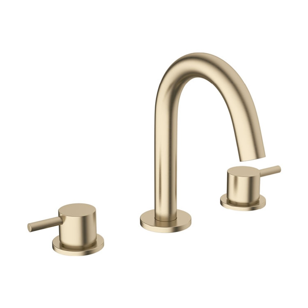 Crosswater MPRO Brushed Brass Deck Mounted Basin 3 Hole Set - Image 1