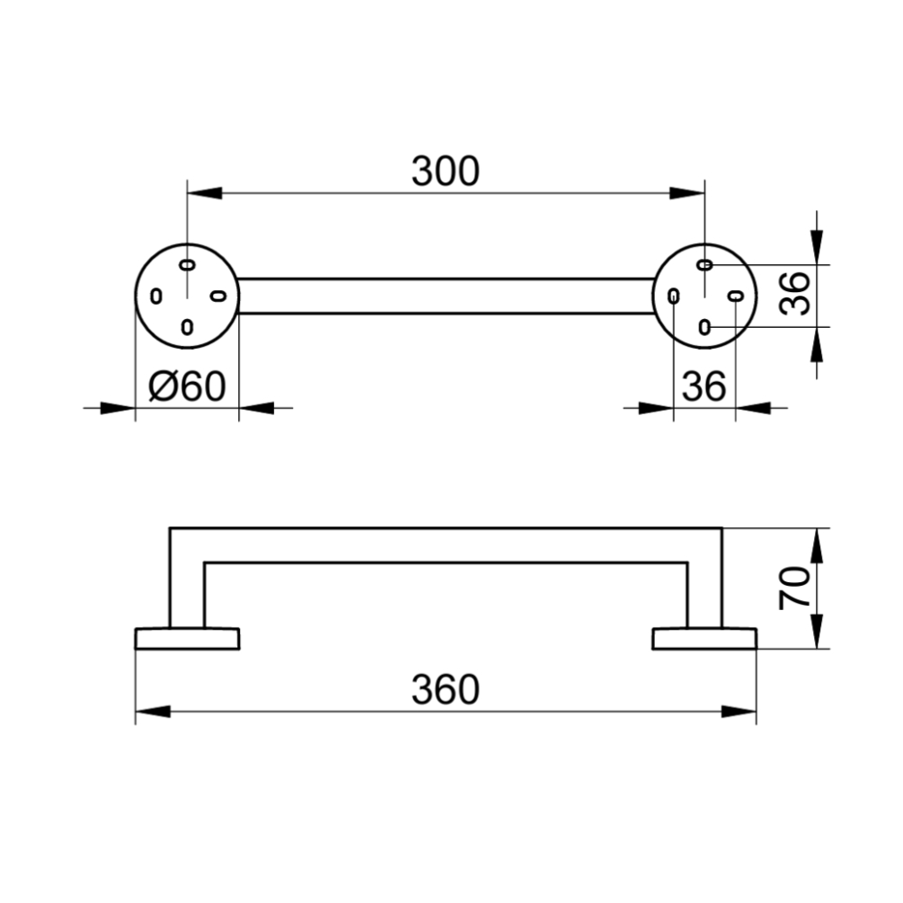 Keuco Edition 90 Chrome Grab Bar Sanctuary Bathrooms