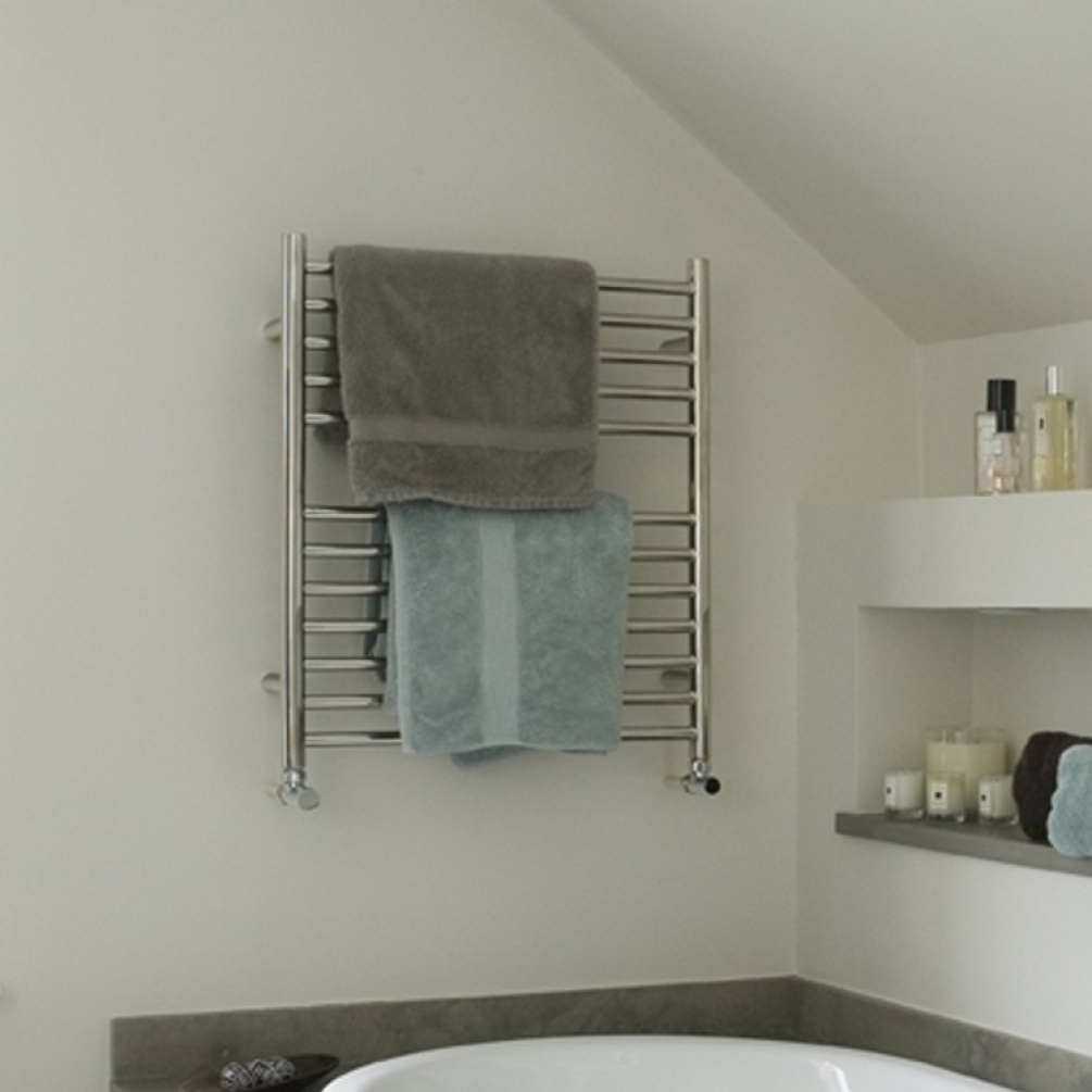 Product Lifestyle Image of The Sussex Range by JIS Ouse Chrome Ladder Towel Radiator - 520mm size OUSE520