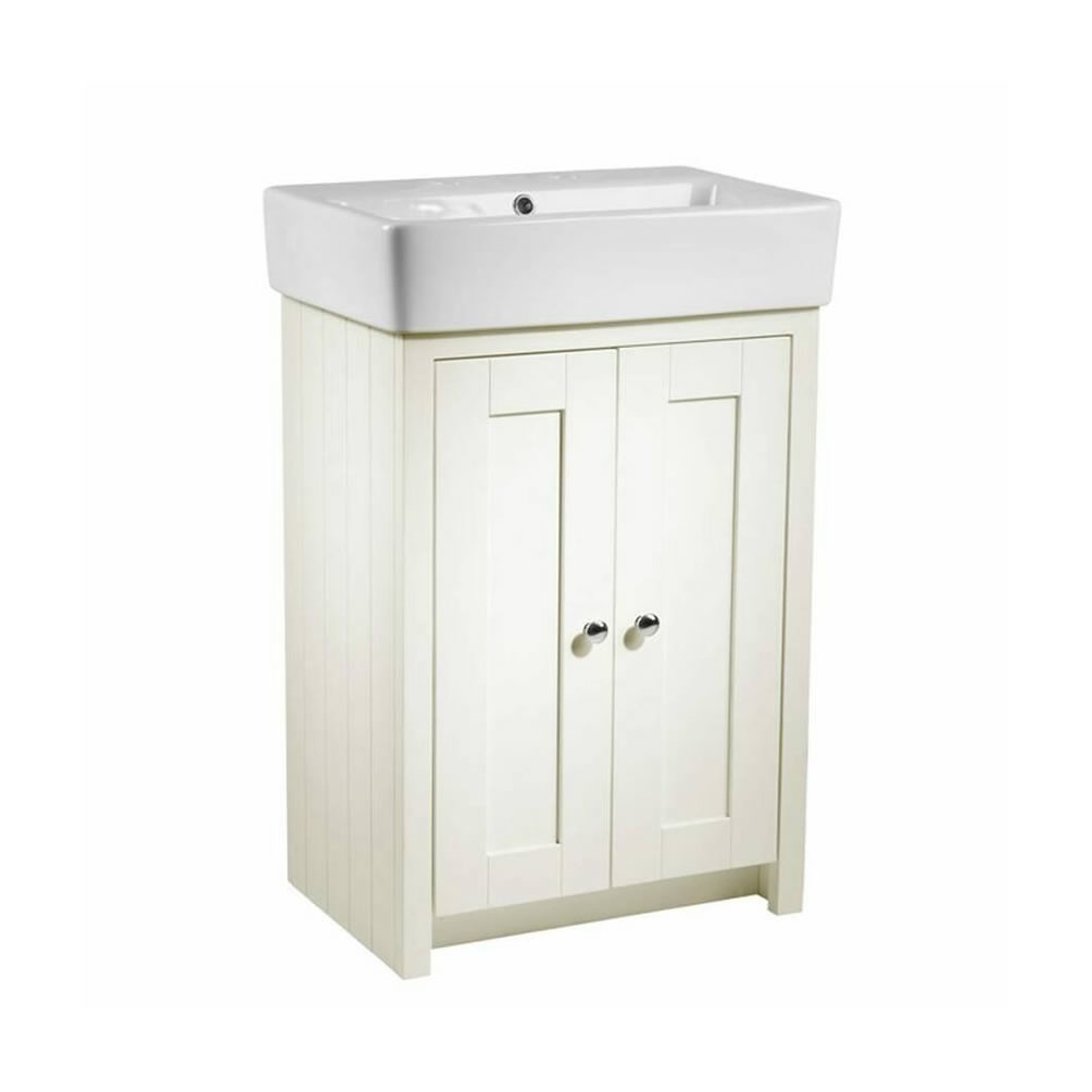 Tavistock Lansdown 575mm Matt Linen White Freestanding Unit & Basin