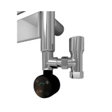 Product cut out image of the Radox 300 Watt Black Thermostatic Hybrid Heating Kit
