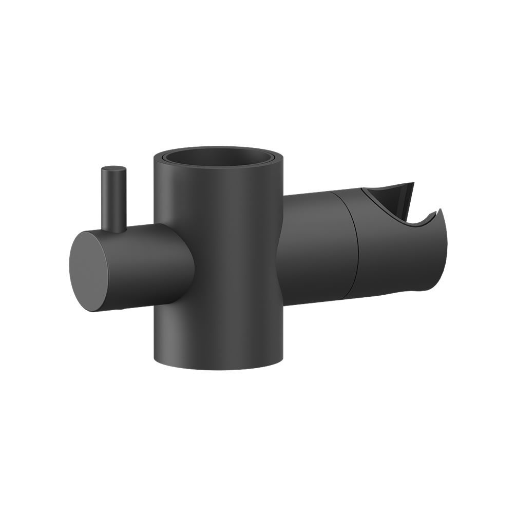 Cutout image of Crosswater Matt Black Grab Bar Shower Handset Holder Attachment