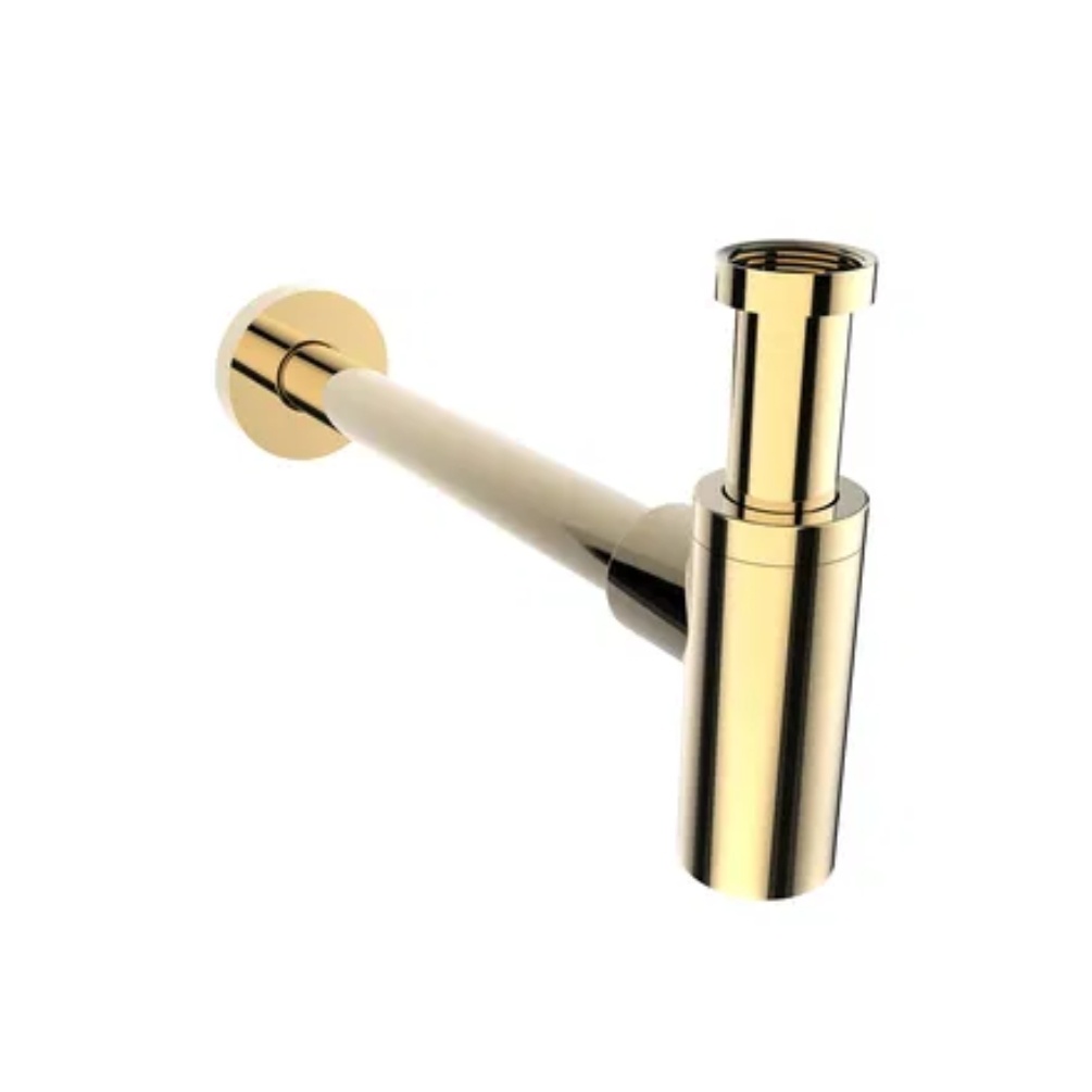 Cut out image of the Victoria + Albert Kit 22 Polished Brass Basin Bottle Trap