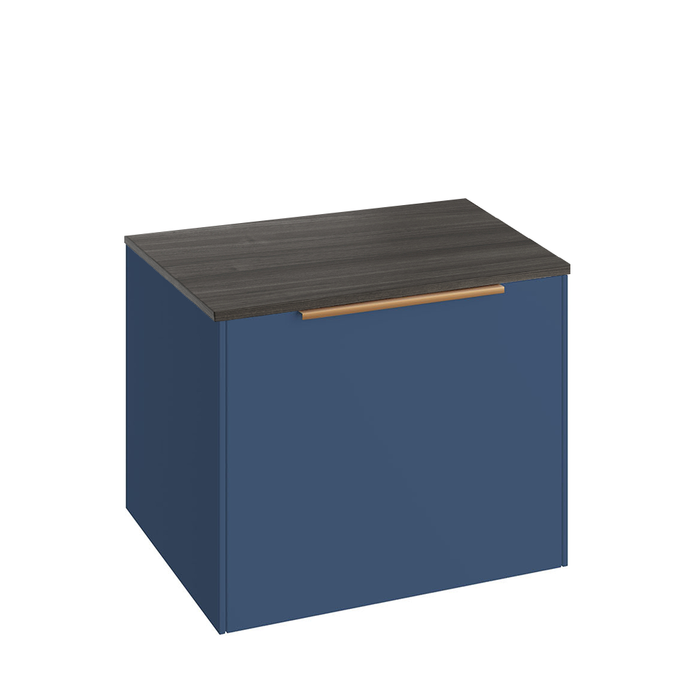 Abacus Concept Sit On Ocean Blue 550mm Vanity Unit - Lava Countertop