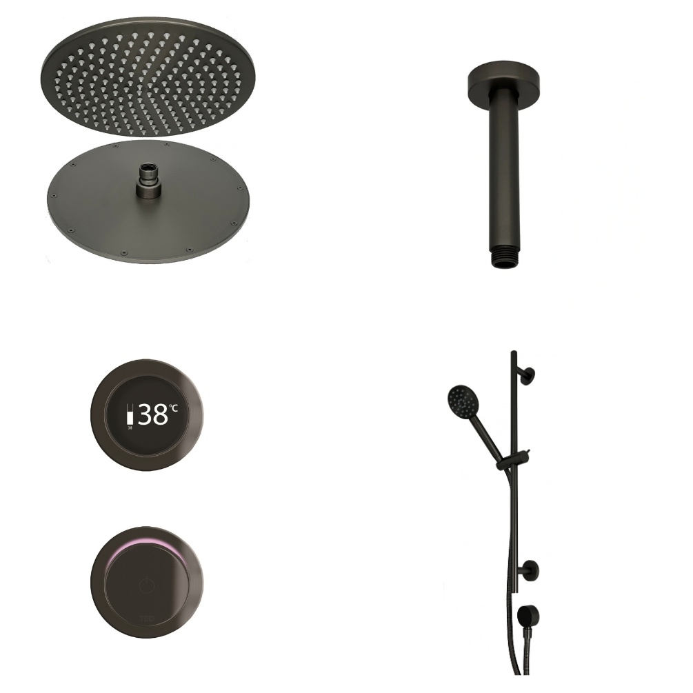 Ted Togo Gunmetal Grey Ring Valve Ceiling Arm Cut Out