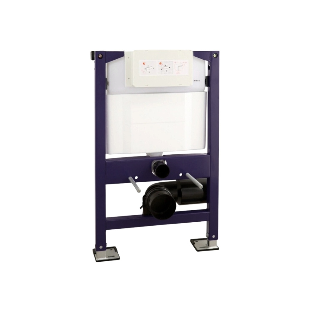 Product Cut out image of the Zero 3 Wall Mounted 820mm Toilet Frame with Dual Flush Cistern SAN1001