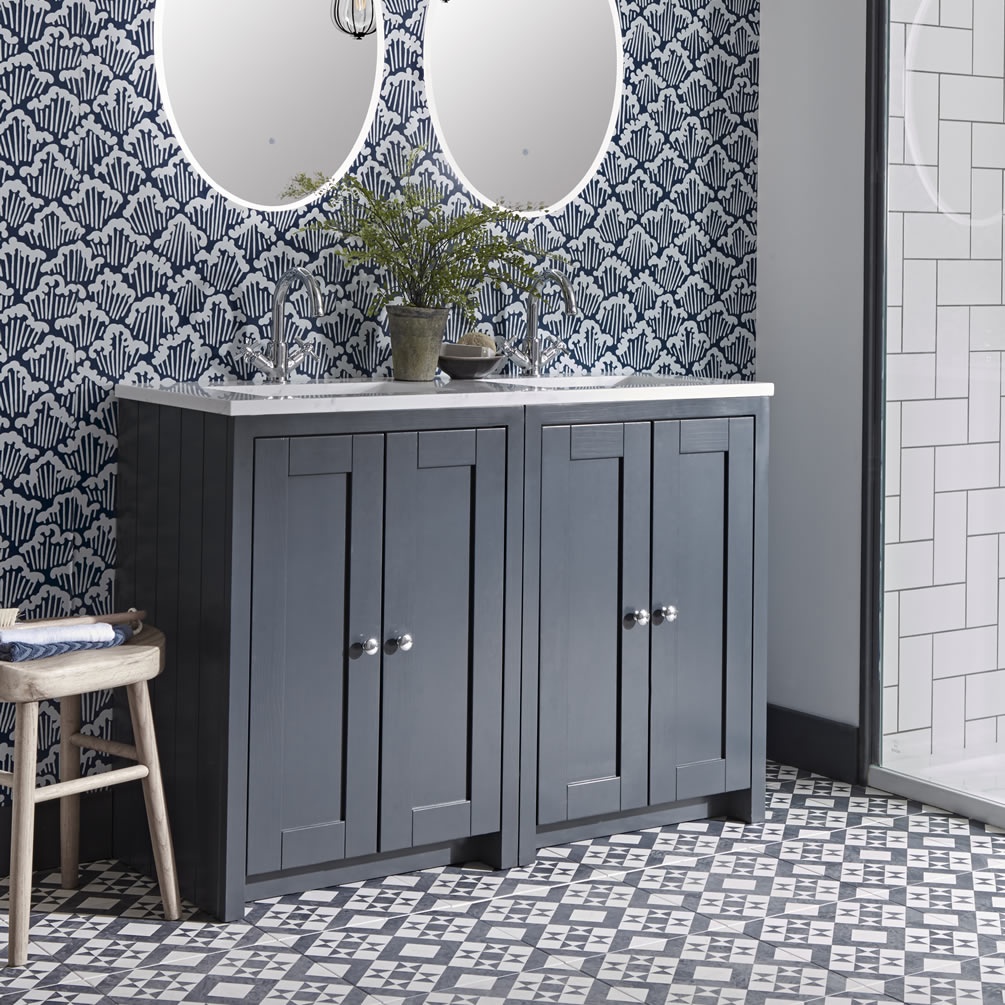 Tavistock Lansdown 1200mm Matt Dark Grey Undermount Vanity Unit & Worktop - Lifestyle Image