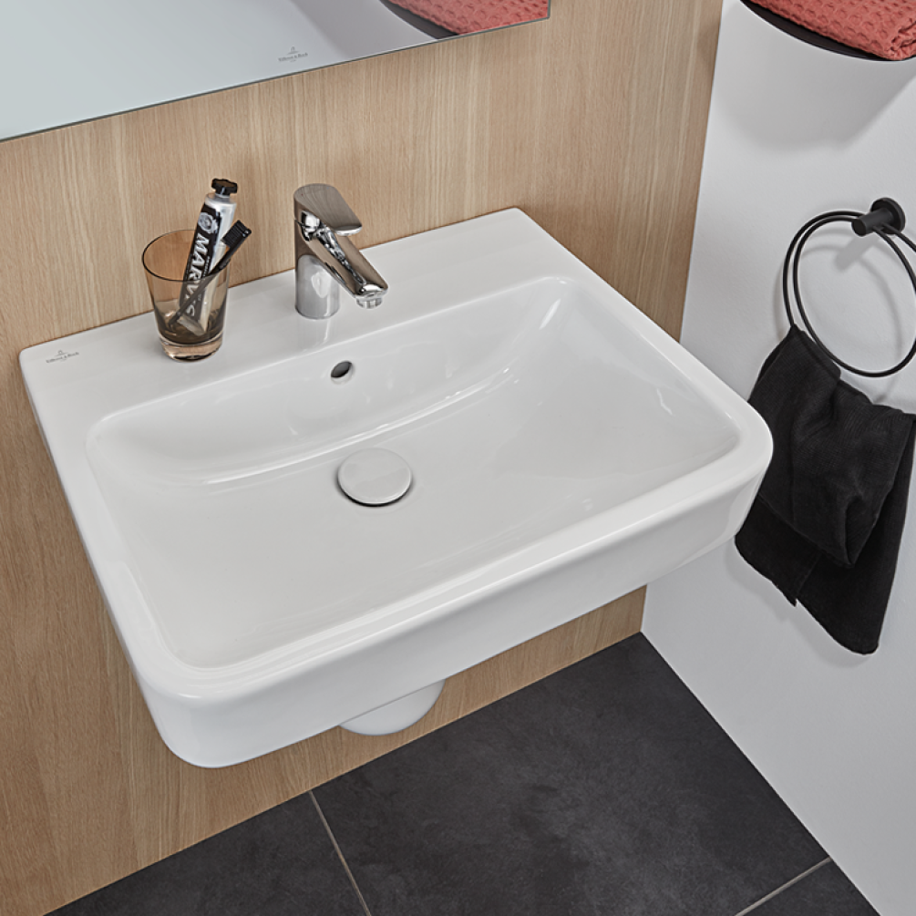 Photo of Villeroy And Boch O.Novo 600mm Wall Hung Basin & Pedestal Lifestyle