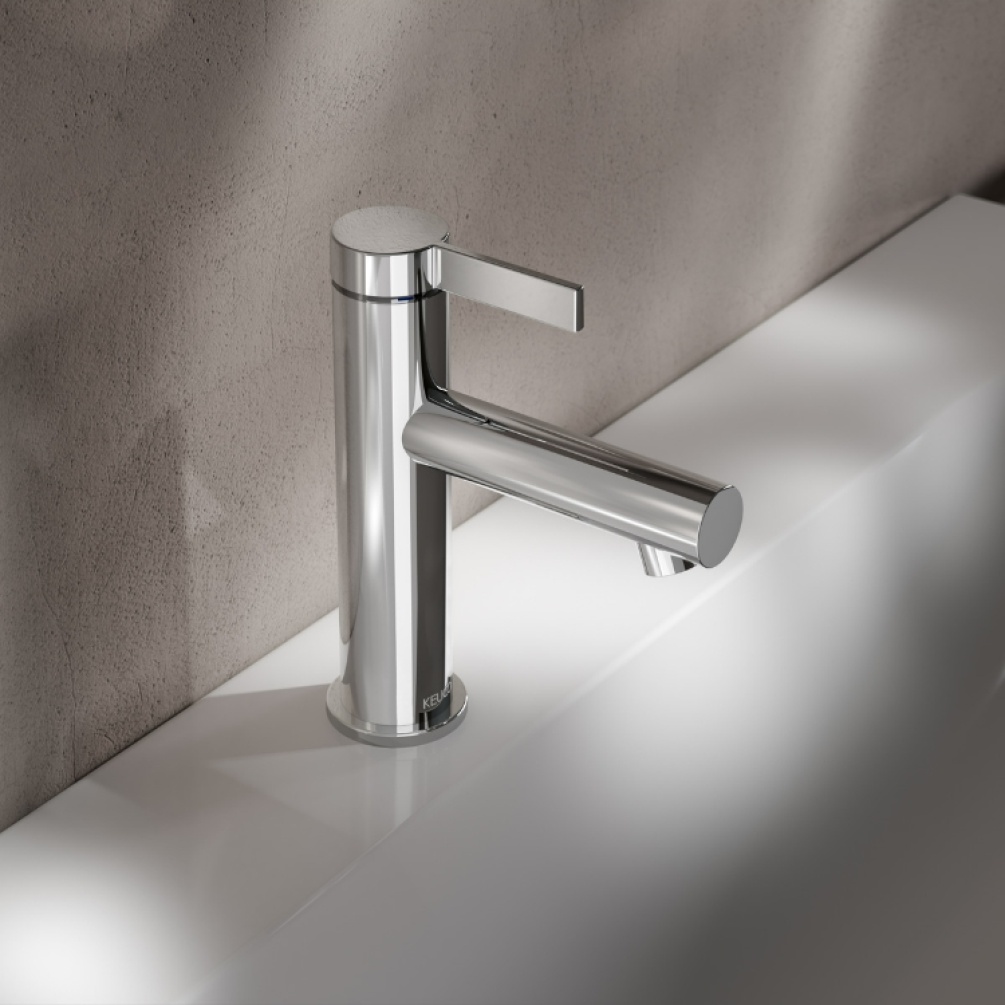 Close up product image of Keuco IXMO Pure Chrome Single Lever Basin Mixer 100 59502 011000/59502 011100