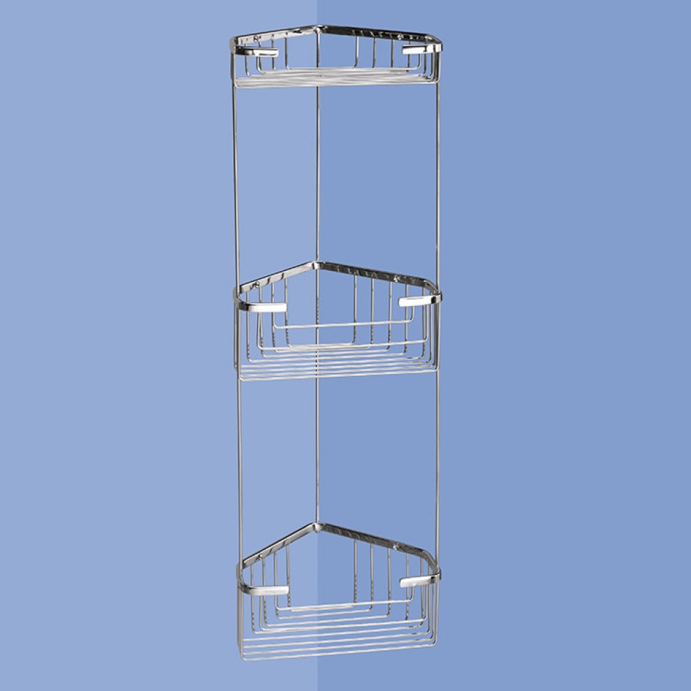 Lifestyle image of Origins Living Gedy Triple Corner Basket.