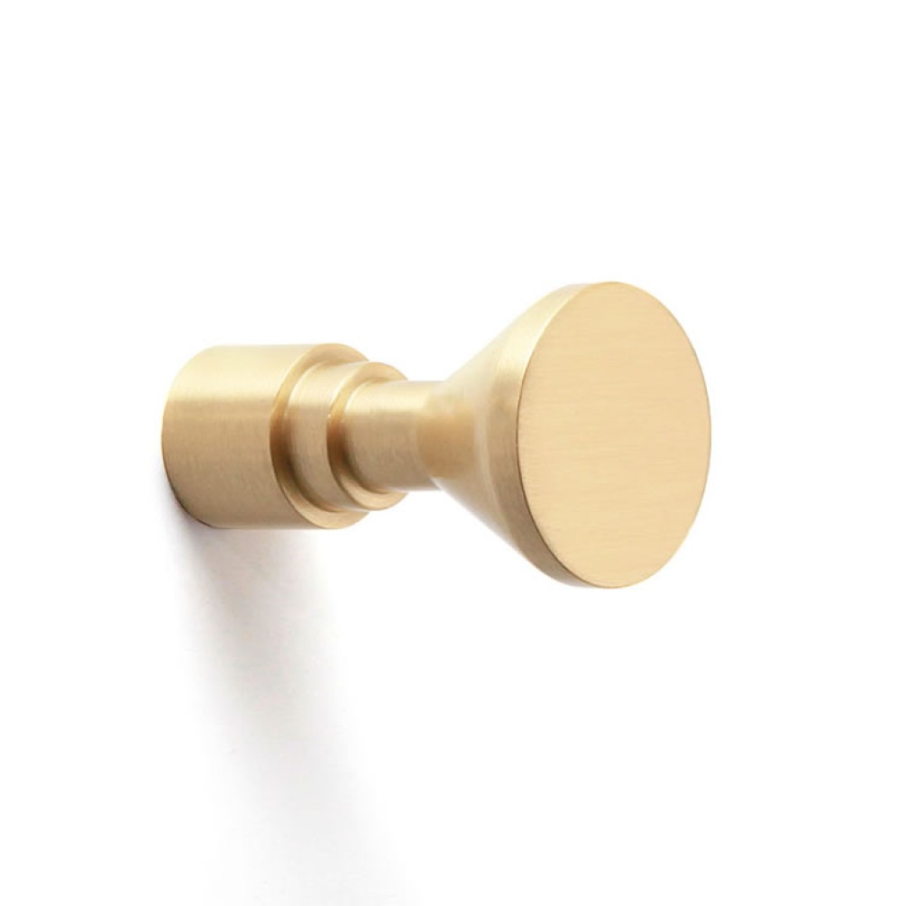 Cutout image of Origins Living Smith Hook brushed brass.
