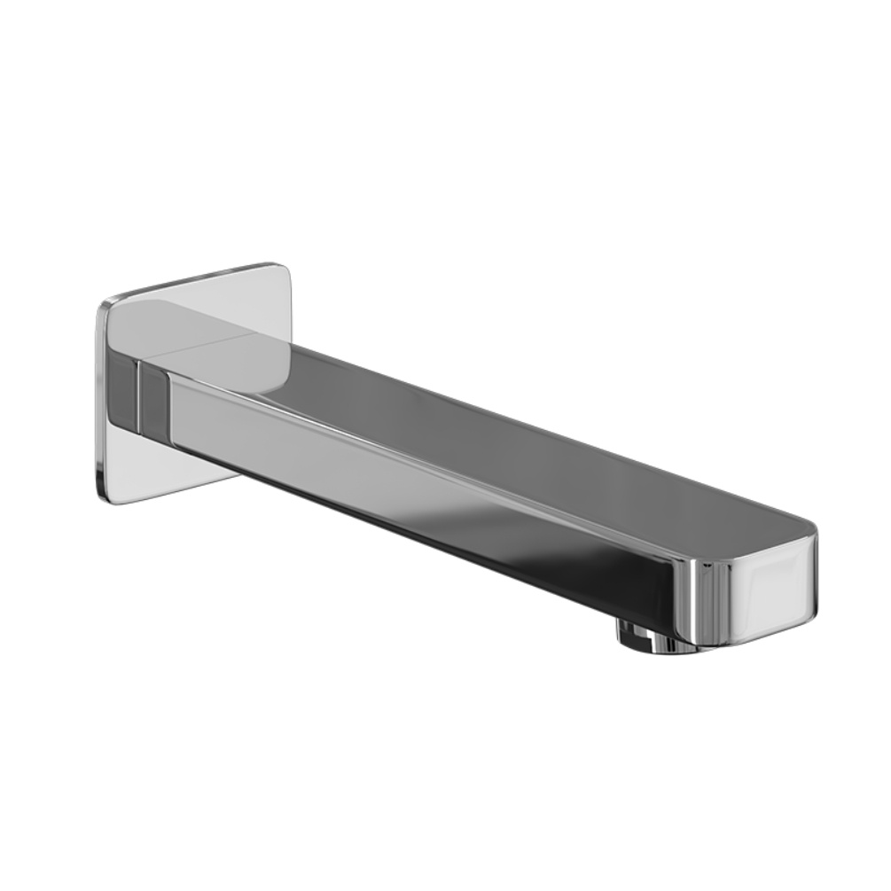 Product Cut out image of the Abacus Edge Chrome Wall Mounted Bath Spout