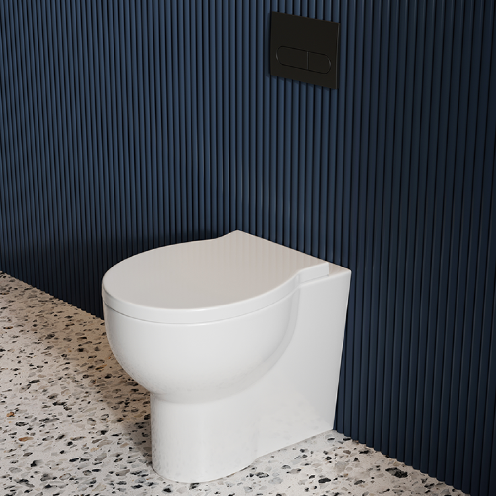 Photo of Britton Bathrooms Trim Back to Wall WC & Soft Close Seat Lifestyle image