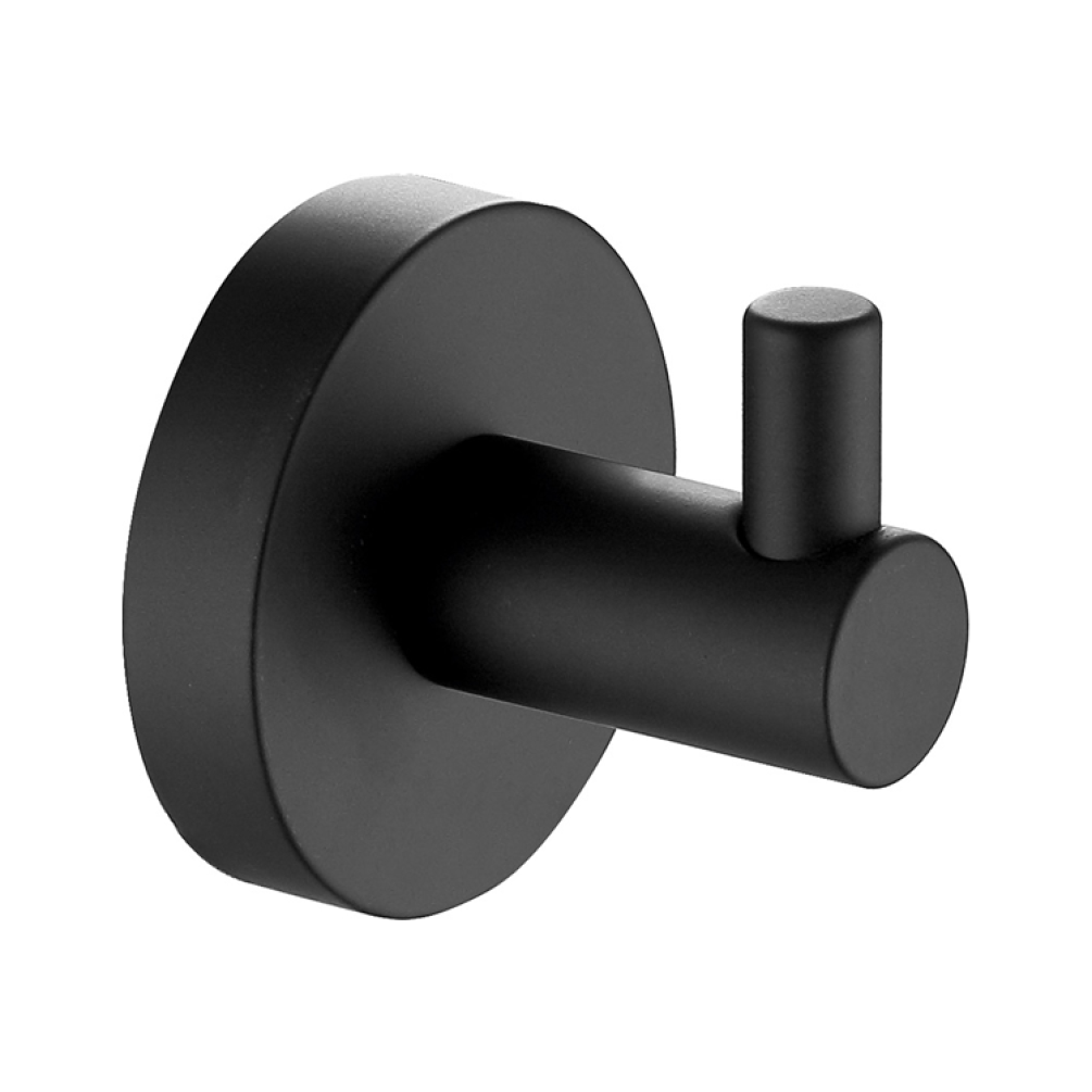 Product Cut out image of the JTP Vos Matt Black Robe Hook