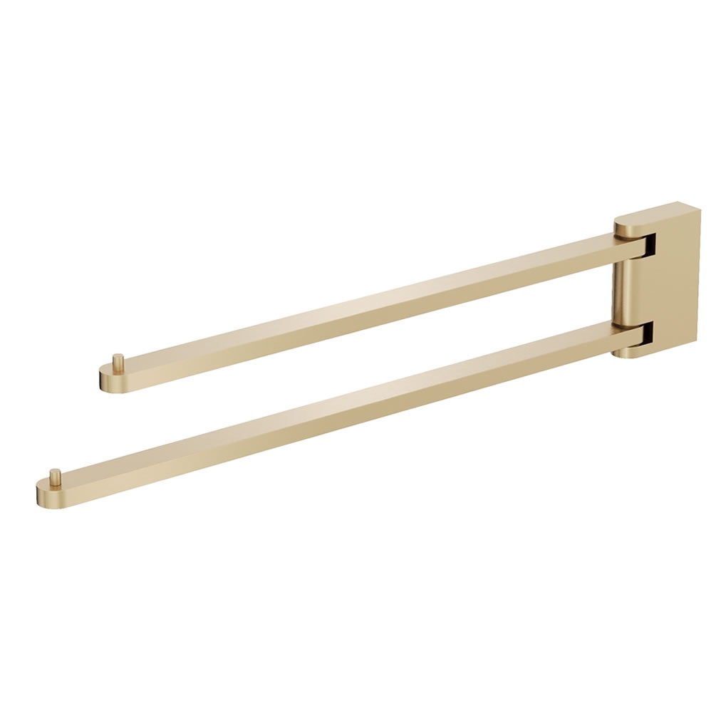 Cutout image of Crosswater MPRO Brushed Brass Swivel Towel Rail