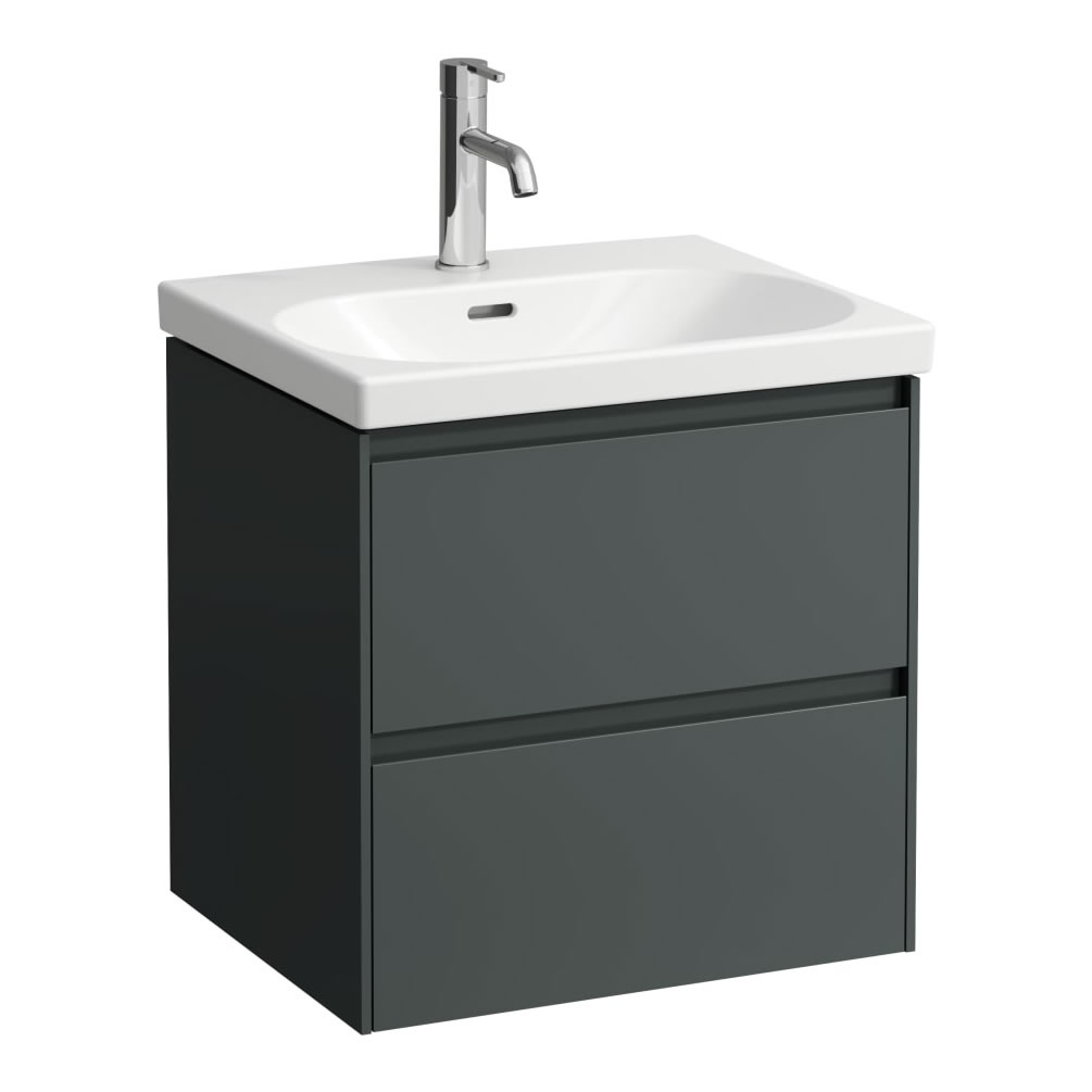 Cutout image of Laufen Lani Traffic Grey 550mm Wall-Hung Vanity Unit & Basin