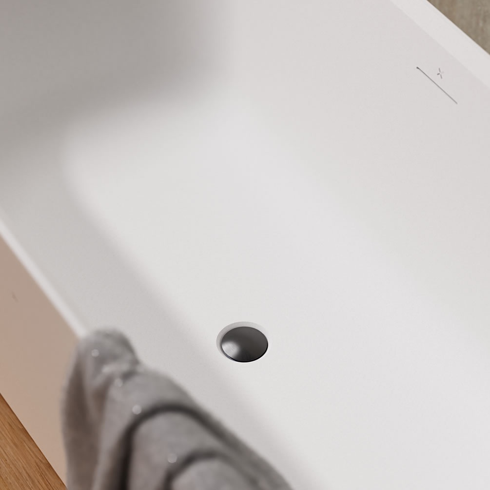 Lifestyle image of Crosswater Slate Freestanding Bath Waste