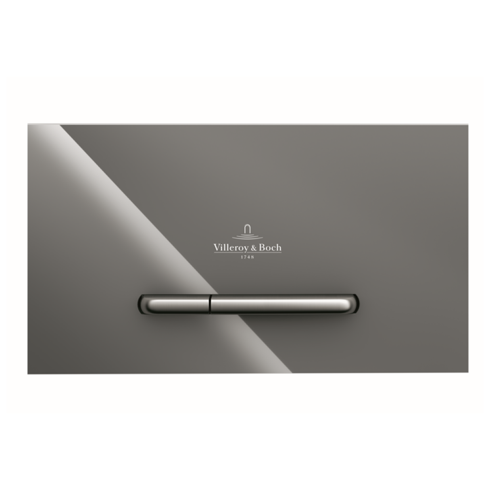 Photo of Villeroy and Boch Viconnect M300 Glass Gloss Grey Dual Flush Plate Cutout