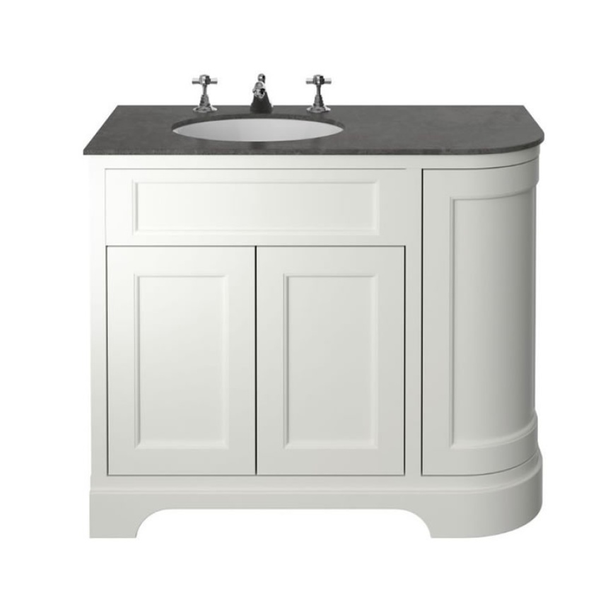 Heritage Wilton 1000mm Chantilly Left Hand Corner Vanity Unit & Worktop