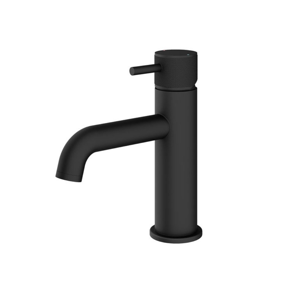 Product Cut out image of the Abacus Iso Pro Matt Black Mono Basin Mixer
