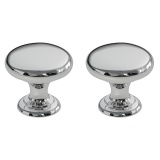 Apex Pair of Chrome Round 38mm Knob Handles Cut Out 1