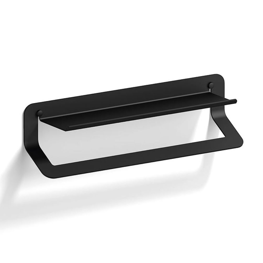 Cutout image of Origins Living Sonia Quick Towel Rail & Shelf 45cm Black