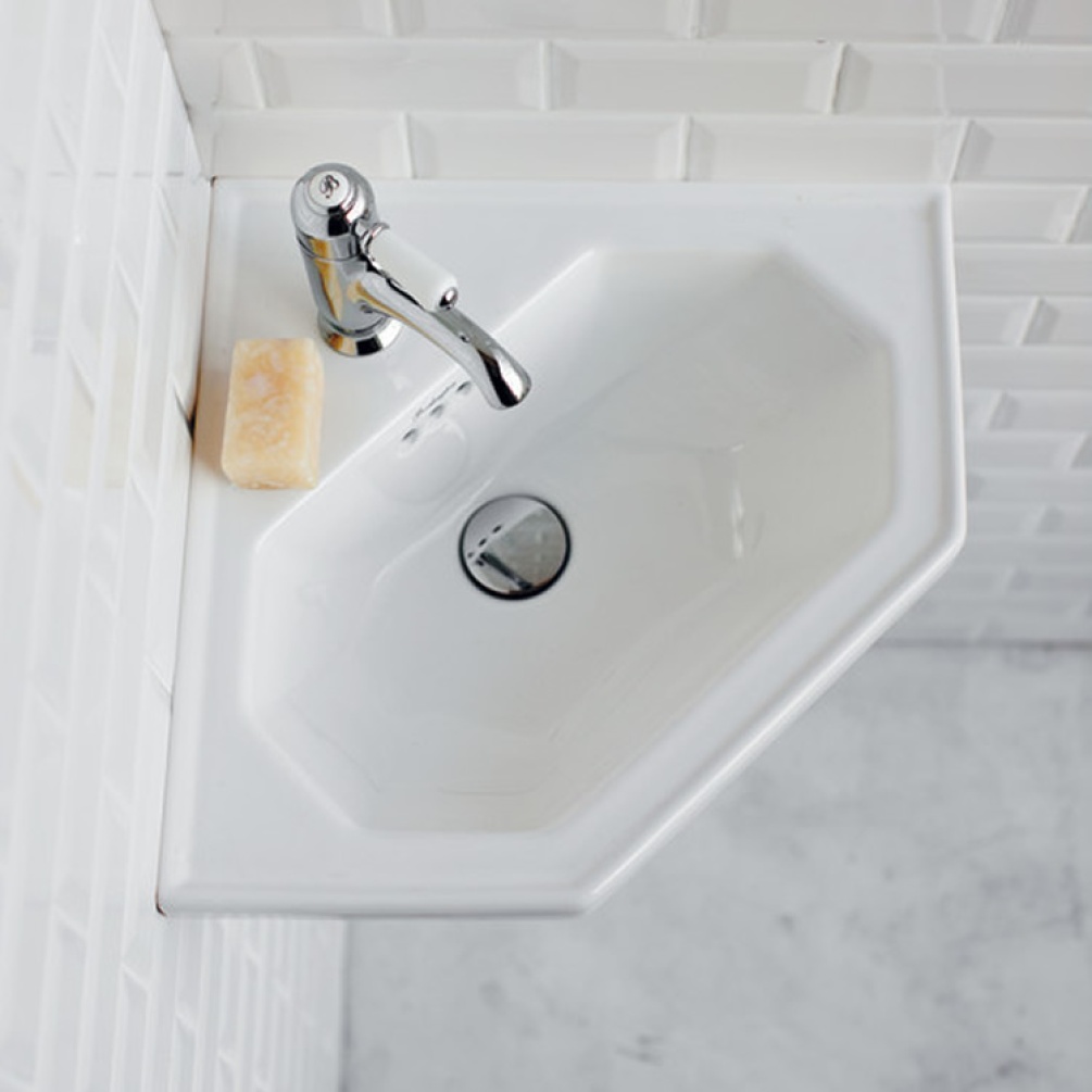 Product Lifestyle image of the Burlington Corner Cloakroom Basin