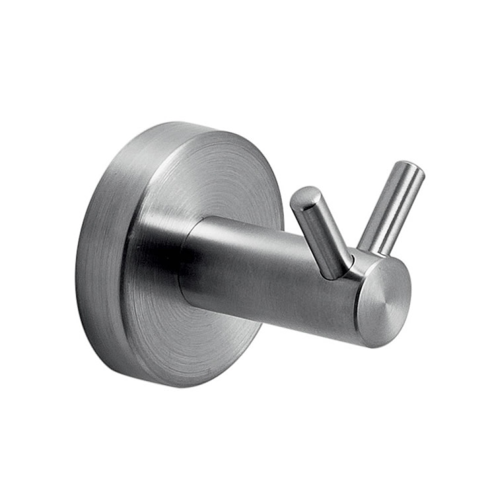 Cutout image of Origins Living Gedy G Pro Double Hook brushed stainless steel.